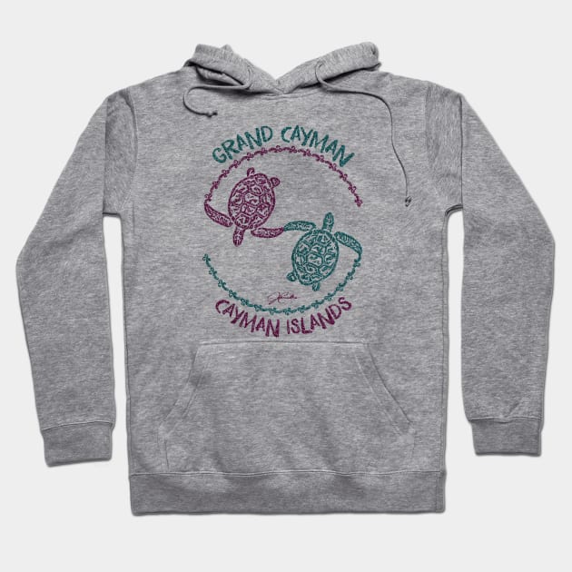 Grand Cayman, Cayman Islands, Whirling Sea Turtles Hoodie by jcombs